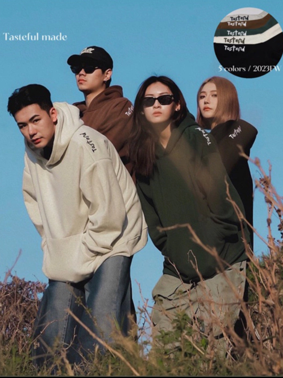 TASTEFUL 品牌 牛奶絨 立體電繡 帽TEE #帽T