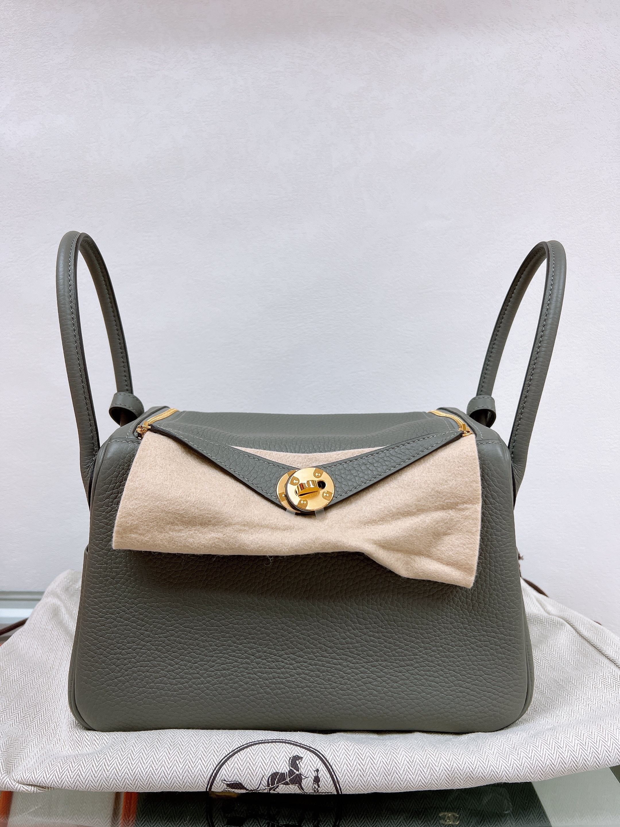 Hermes Lindy 26 / Gris Meyer GHW / Stamp U