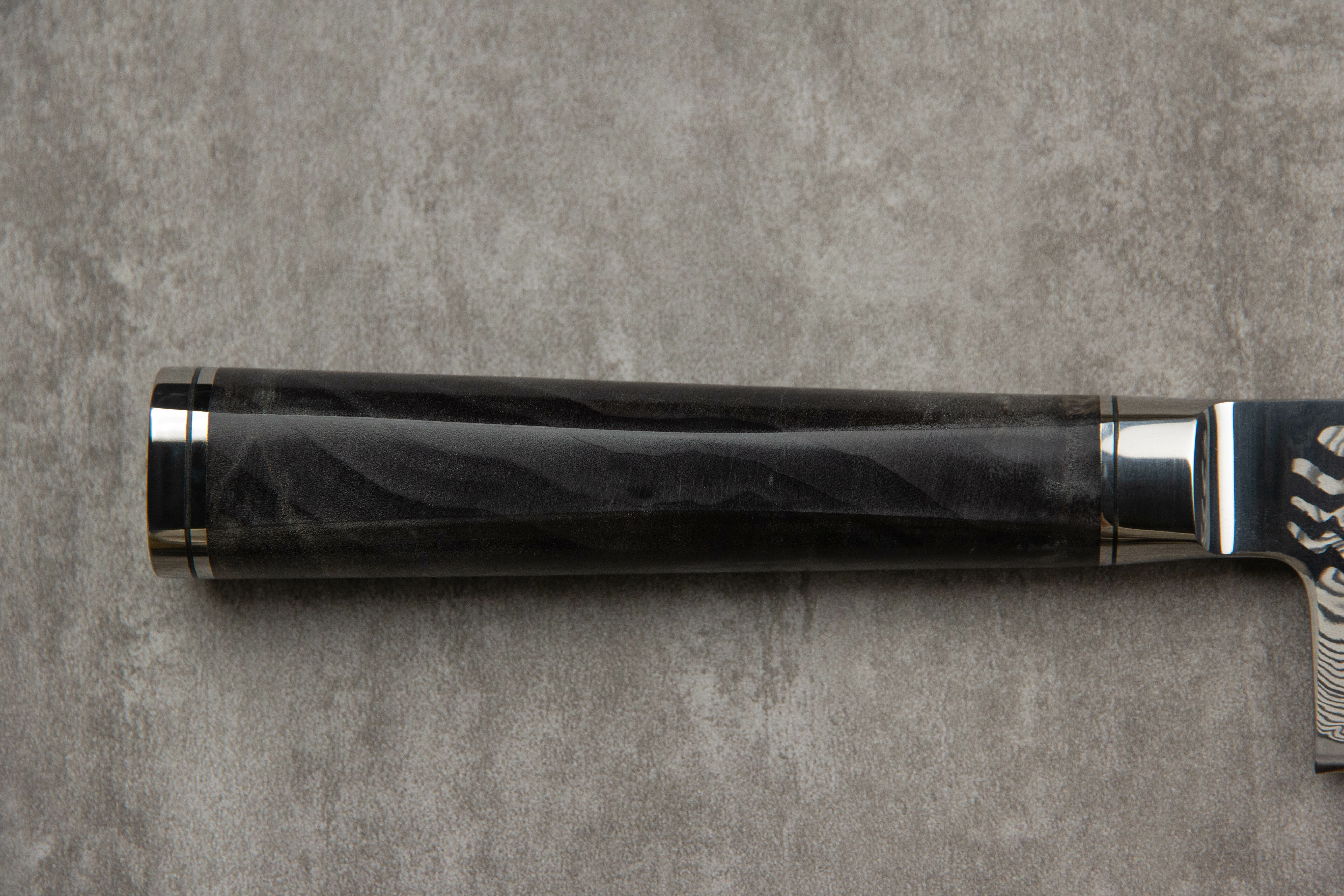龍泉刃物新改版-煌黑龍MT SG2 粉末鋼99層大馬士革紋牛刀210 mm 白楊 