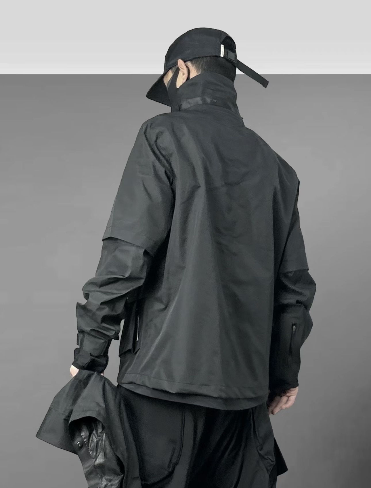 LMTWL 賽博龐克機能風防水衝鋒衣連帽外套