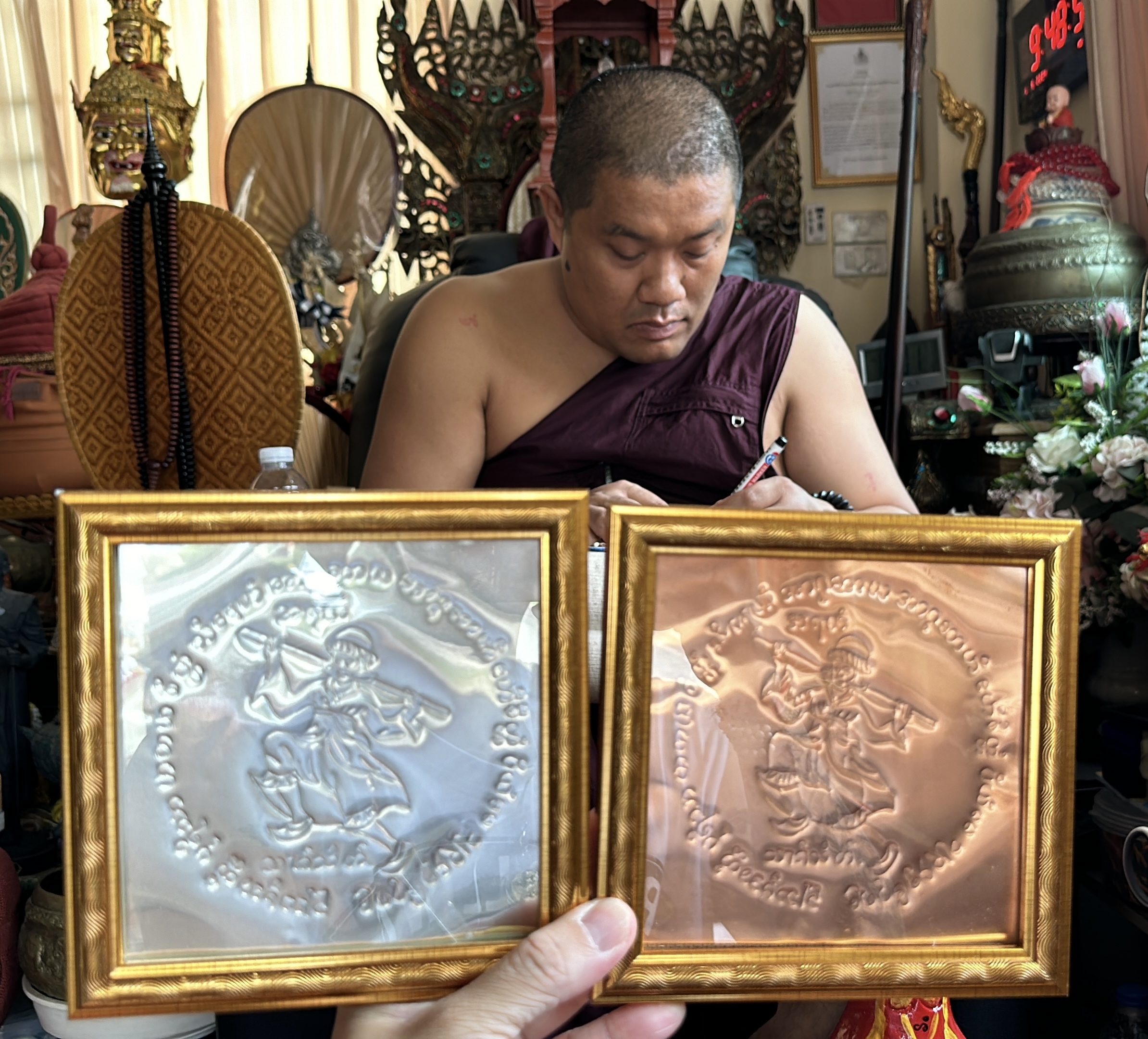 古巴殺熙 🌸 緬甸神尼祖師「索智天人」手贊符畫🌸T5 T413