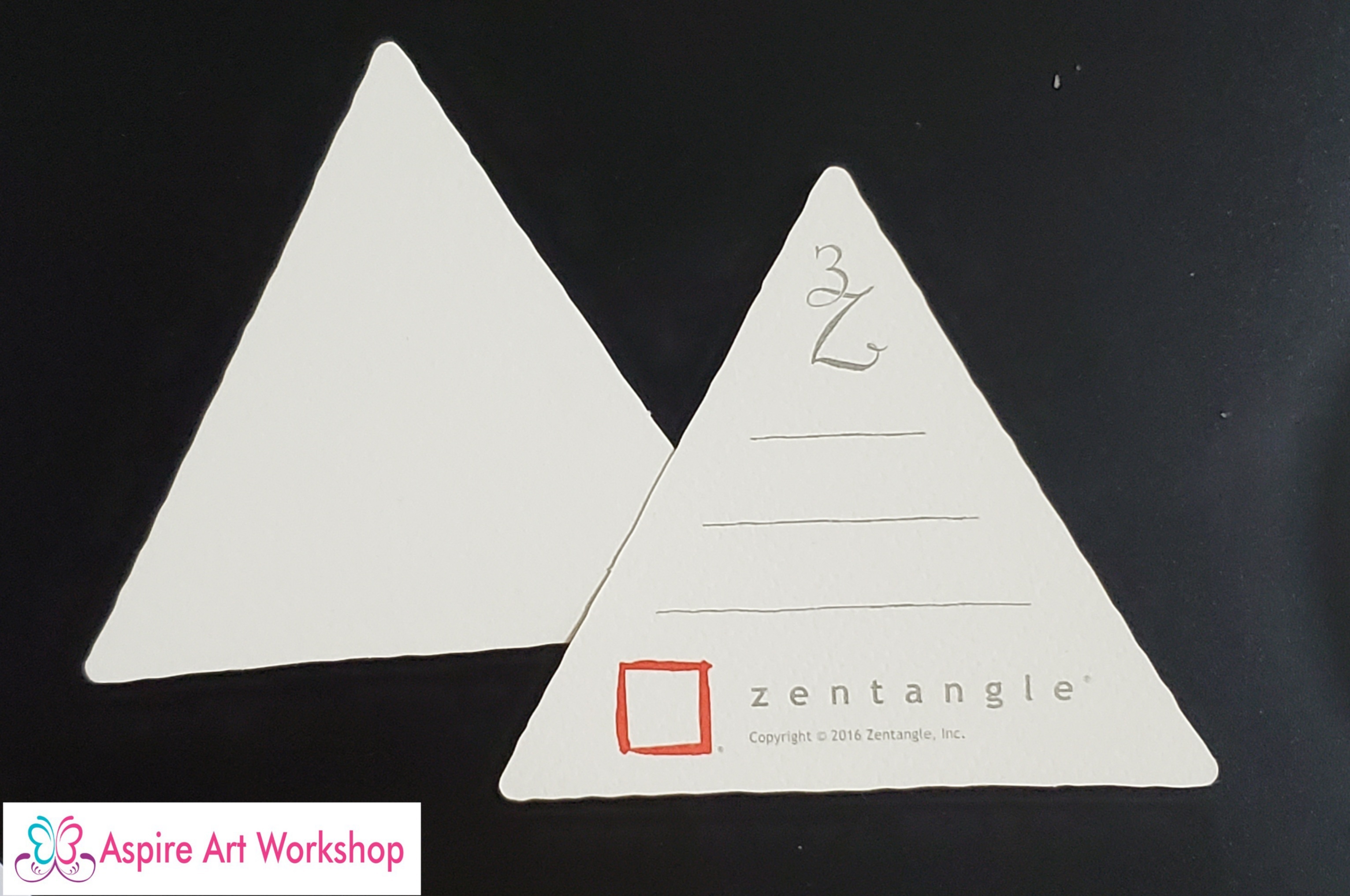 Zentangle白色三角紙磚(10張)