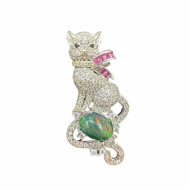 T6貓咪蛋白石吊墜