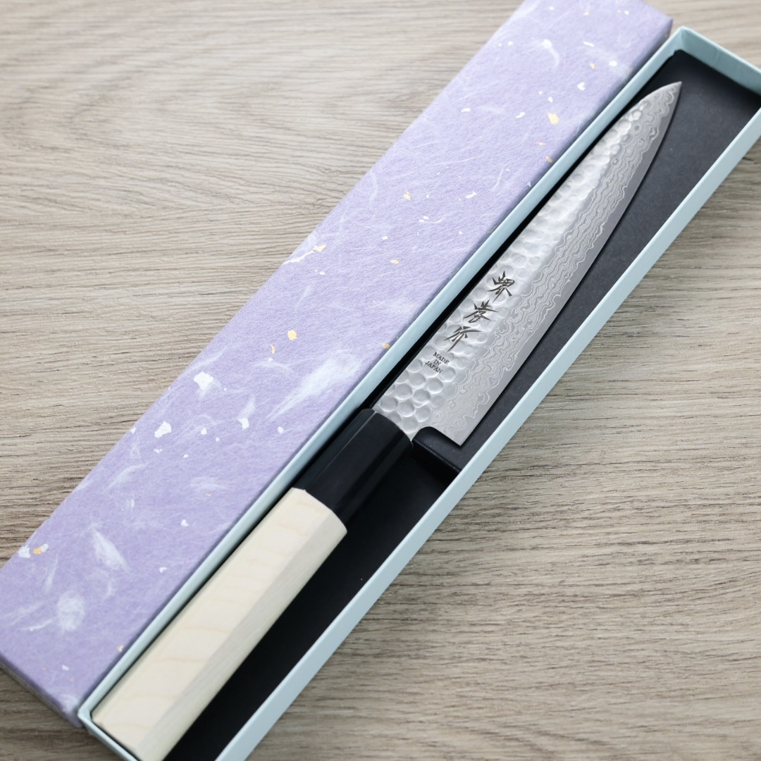 堺孝行 和蔬果 150mm AUS10鋼 45層鎚目大馬士革