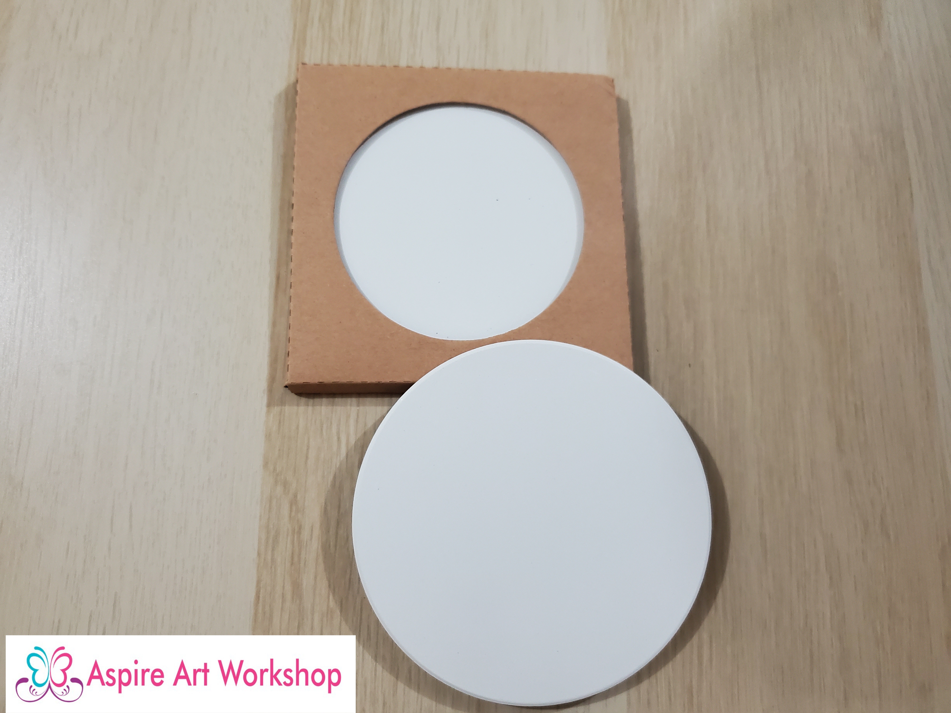 白色陶瓷圓形吸水墊(9CM)