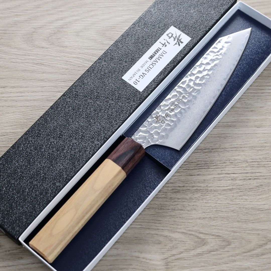 堺孝行 和劍型三德 160mm VG10鋼 33層鎚目大馬士革