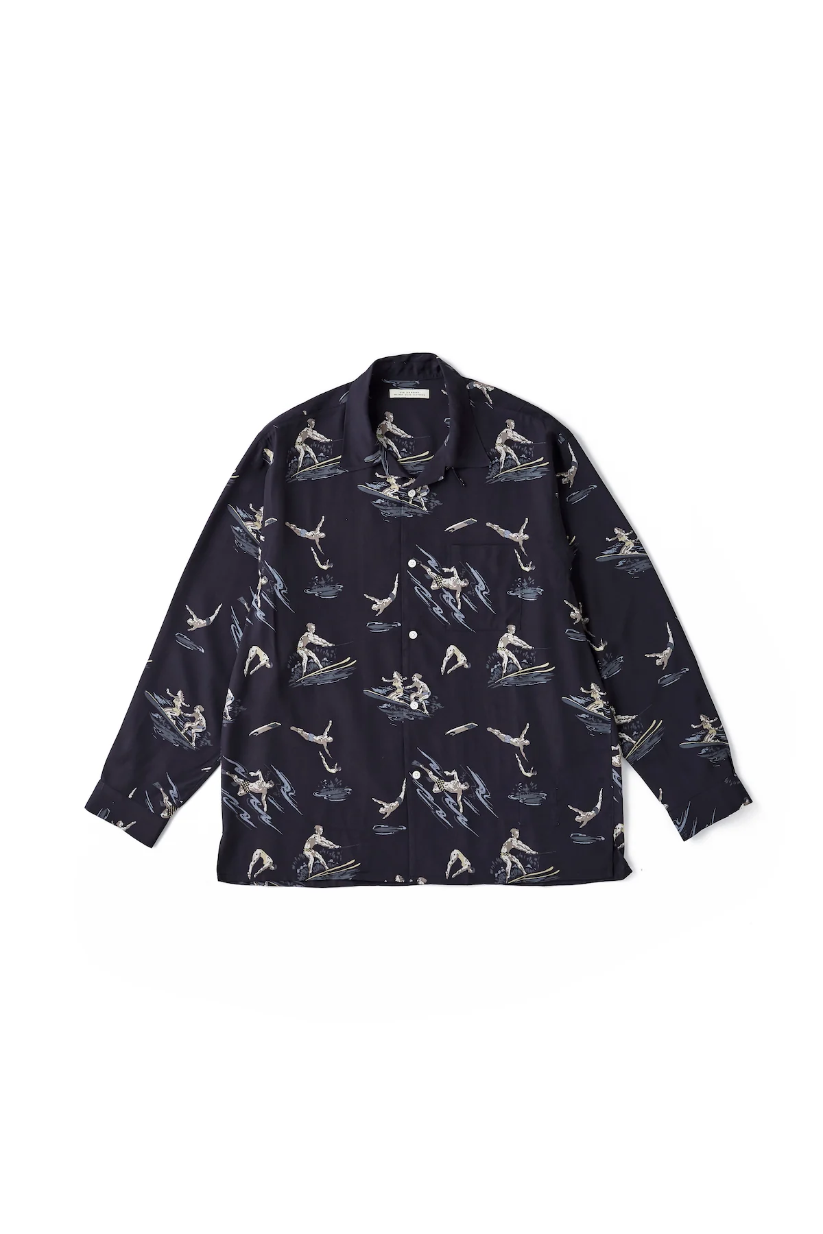 OLD JOE L/S ORIGINAL PRINTED OPEN COLLAR SHIRTS - SWIM (2色)