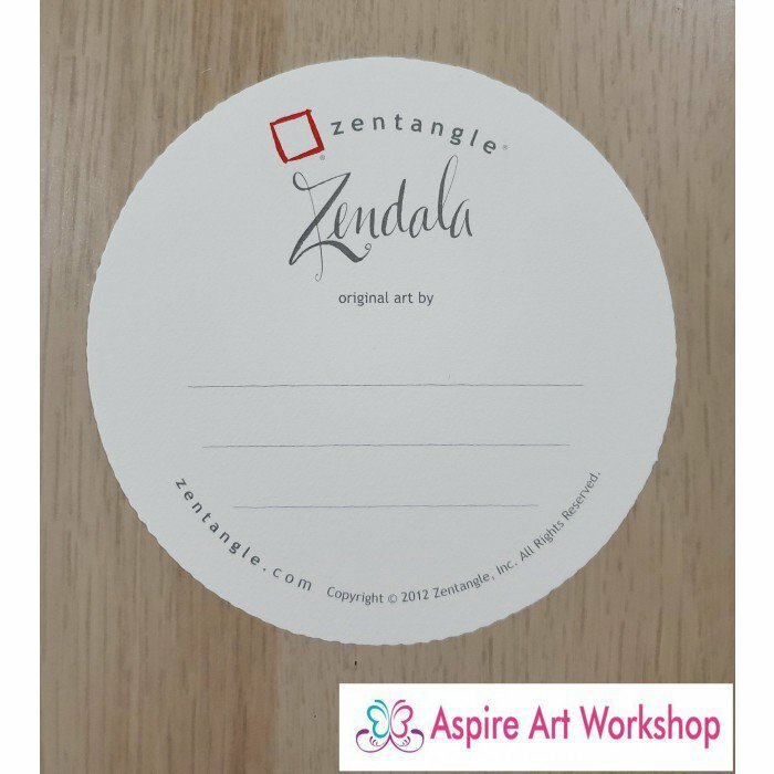 Zentangle白色圓形紙磚(5張)