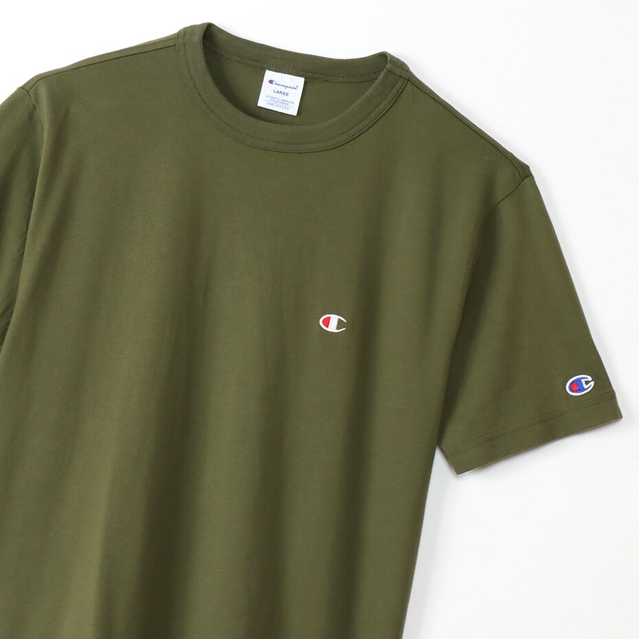 男款-BASIC 刺繡 LOGO 短TEE-深綠（C3-X352-570）