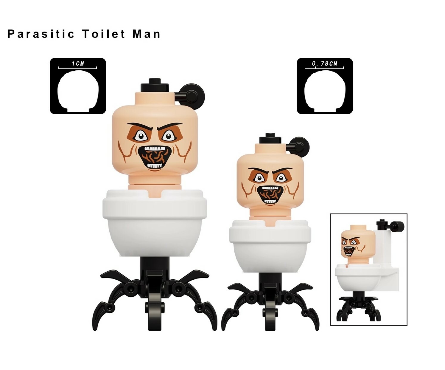 Parasitic Toilet Man Skibidi Custom Minifigures Minifigs Fit Lego K2164
