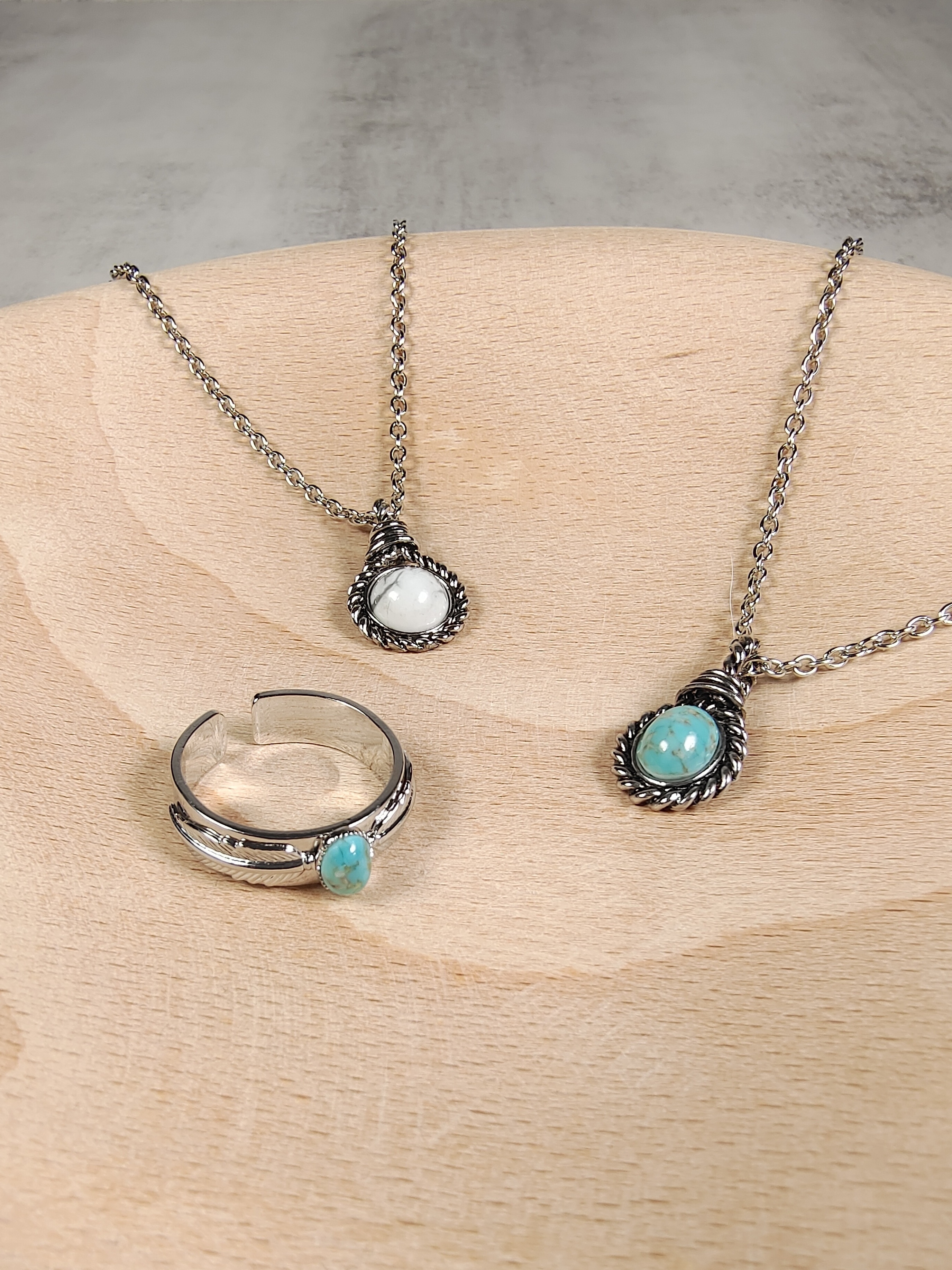 🌱日本，松石戒指/ 頸鏈