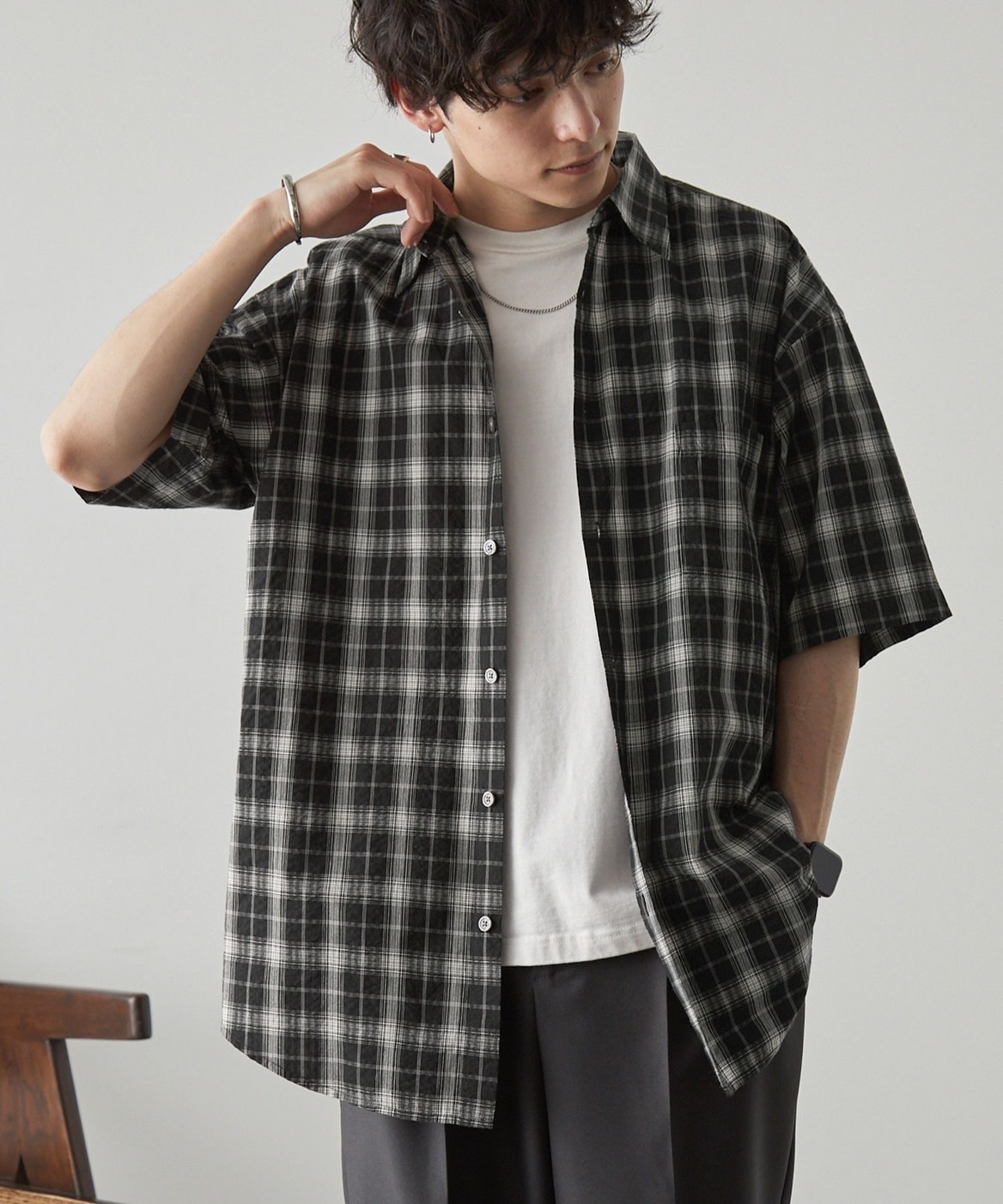 KTQ STORE ‧ MONO-MART 格紋短袖襯衫
