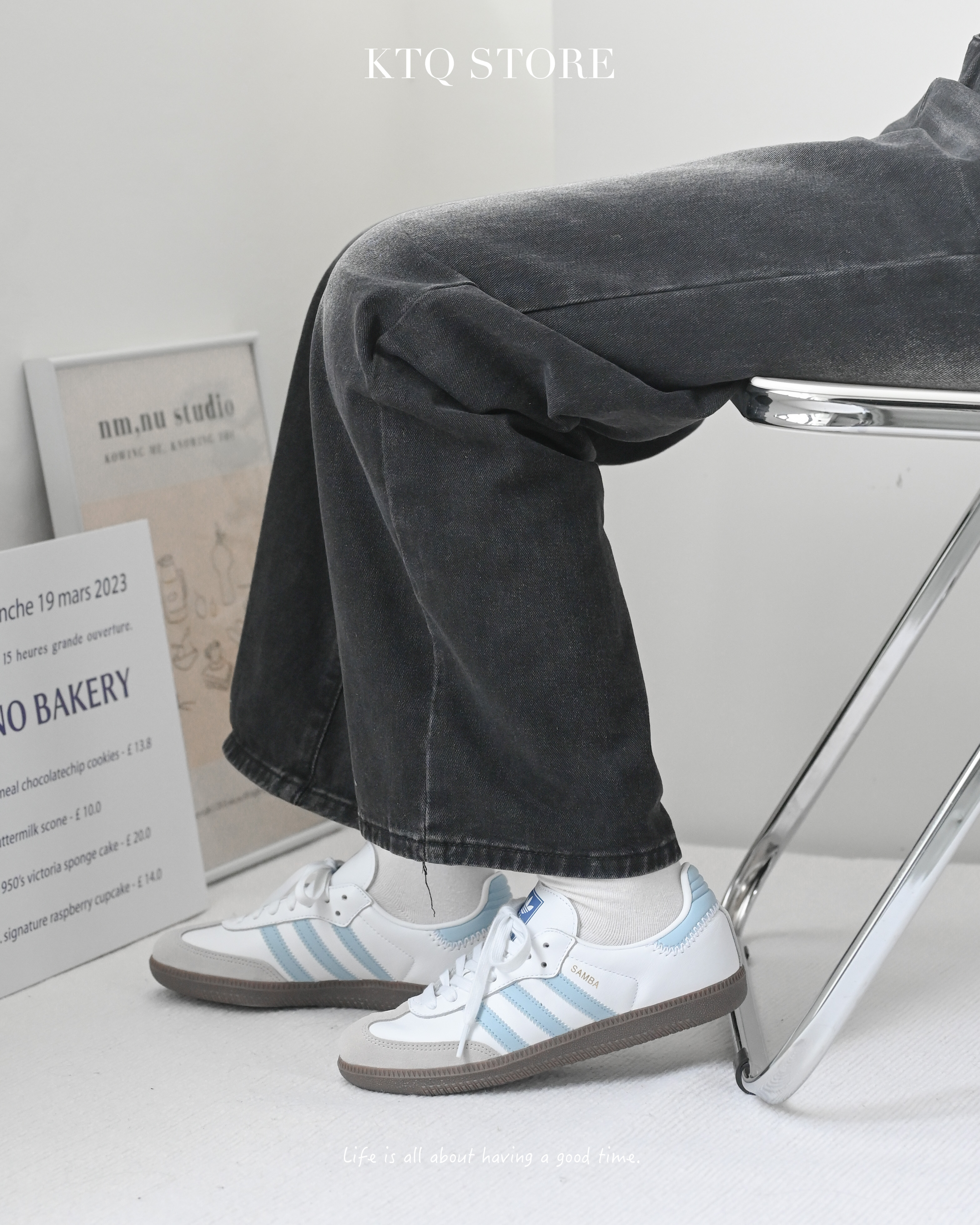 KTQ STORE ‧ Adidas Samba OG "White Clean sky" 寶寶藍 JI2003