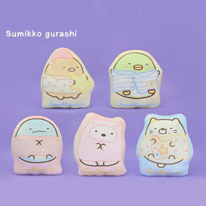 [絨毛公仔系列] 角落小夥伴印刷造型抱枕 睡衣款 12吋 