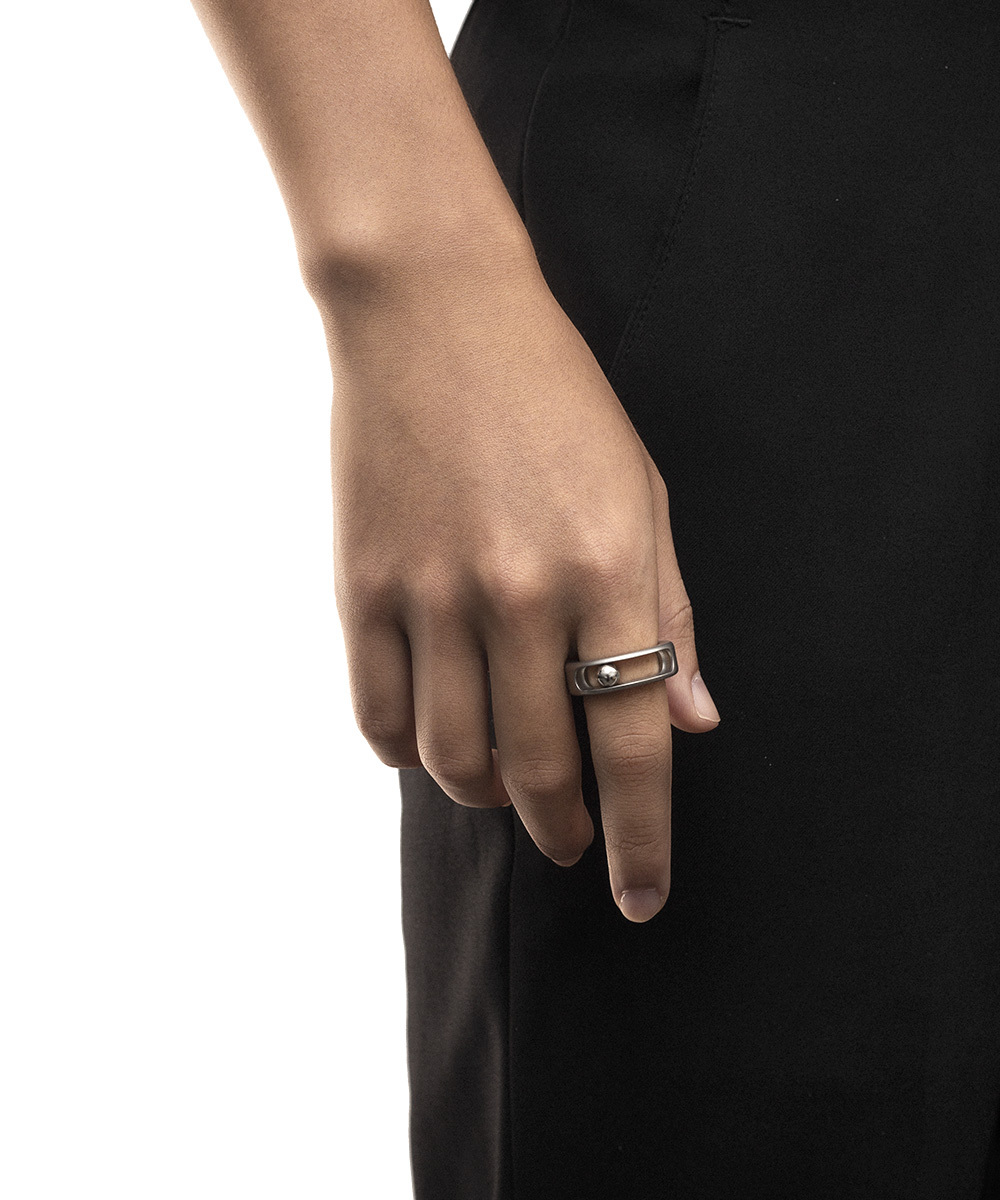 RECOVERY 滾石戒指-鋼珠 (霧銀色)