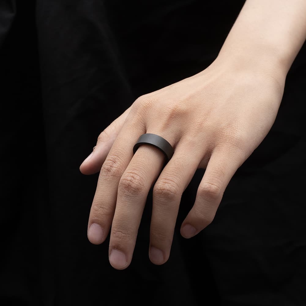 RECOVERY 基本77MM平面戒指 (霧黑)