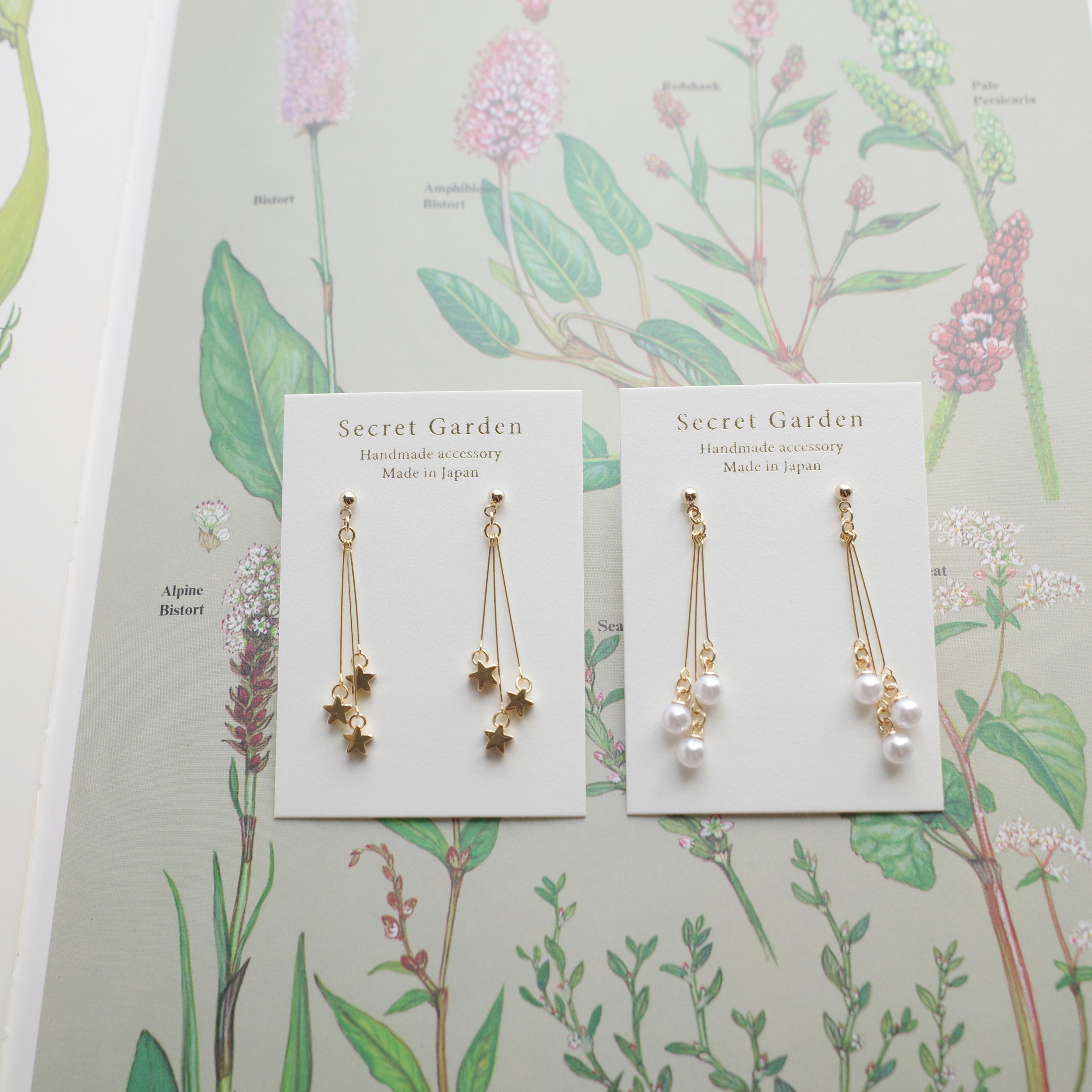 [secretgarden] 星星垂墜耳環 | 耳夾 | NO.30