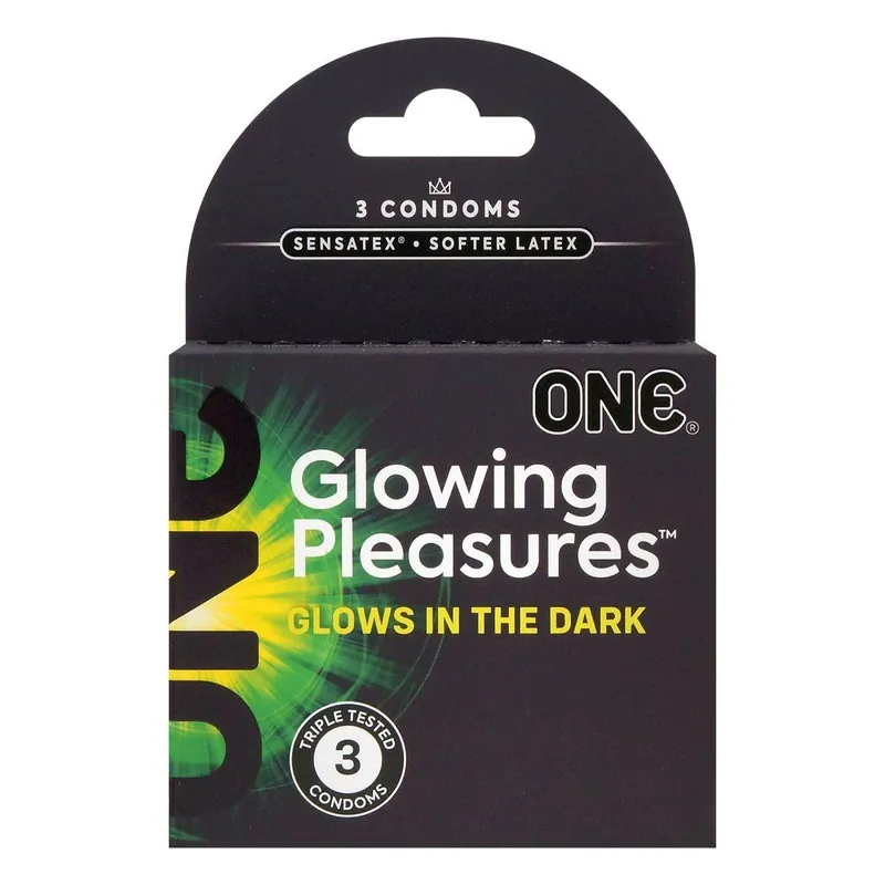 ONE Glowing Pleasures 3's Latex Condom