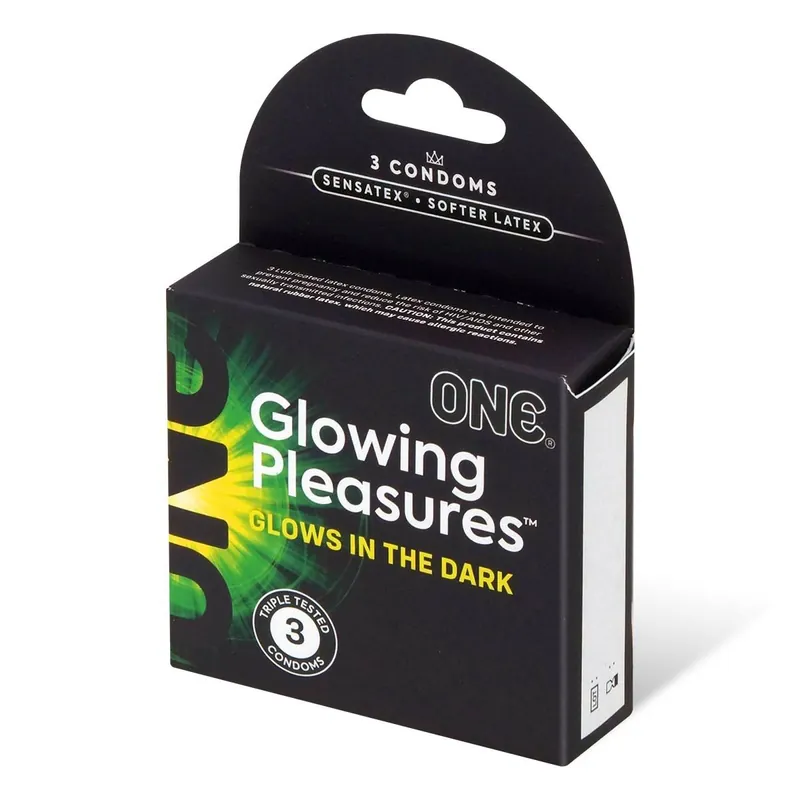 ONE Glowing Pleasures 3's Latex Condom
