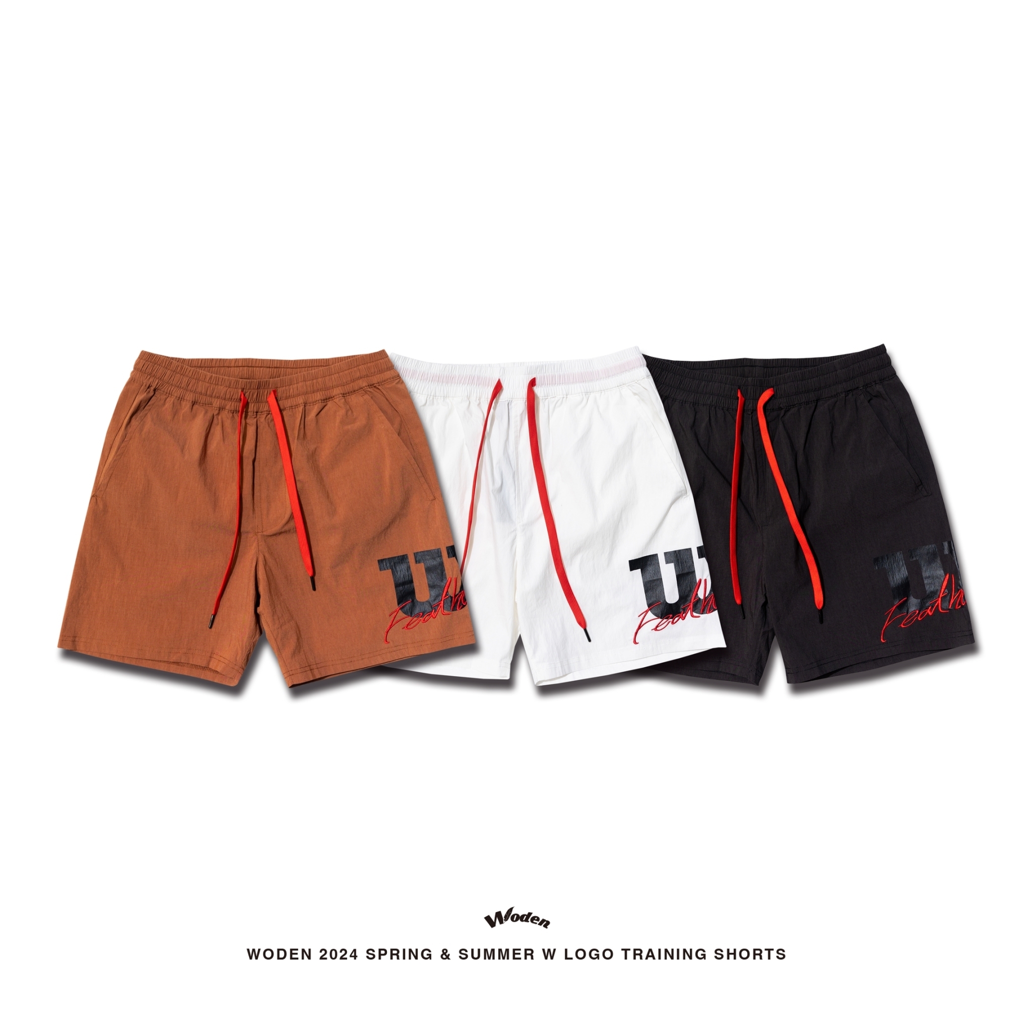 WODEN 2024 Spring & Summer 033 W LOGO Training Shorts
