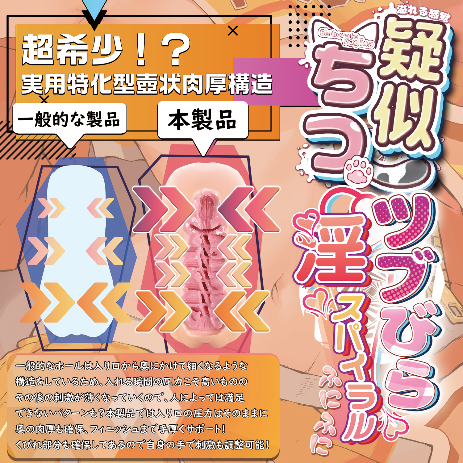 Magic eyes,日本 Magic eyes,Magic eyes 自慰套,男用自慰套,男用飛機杯,飛機杯,二次元自慰套,二次元飛機杯,疑似擬真陰部柔軟觸感軟版搔弄淫螺旋,疑似喵膣 顆粒皺褶淫螺旋,疑似ちつ ツブびら淫スパイラル ふにふに