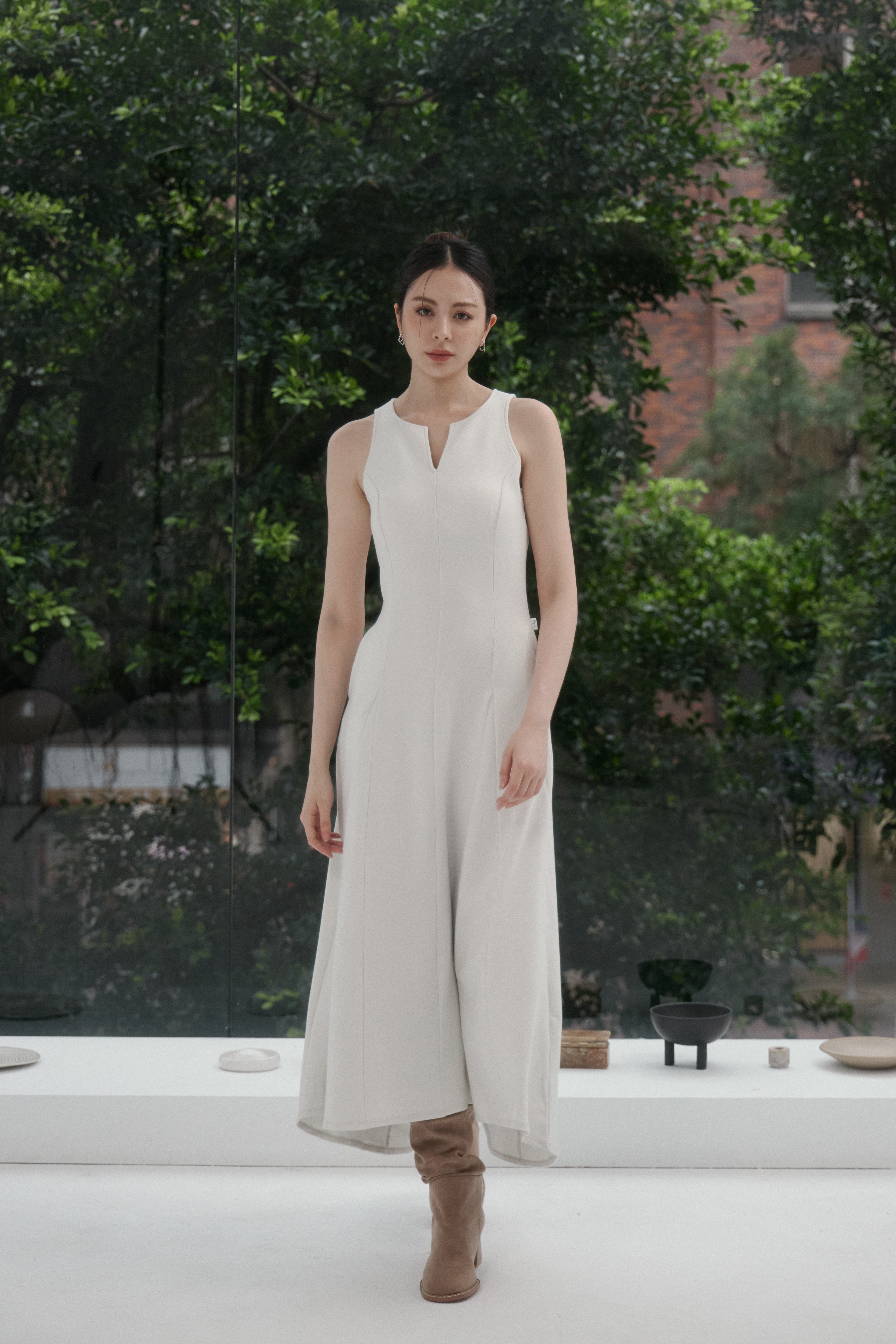 法式份量感BRA TOP長洋- 灰白