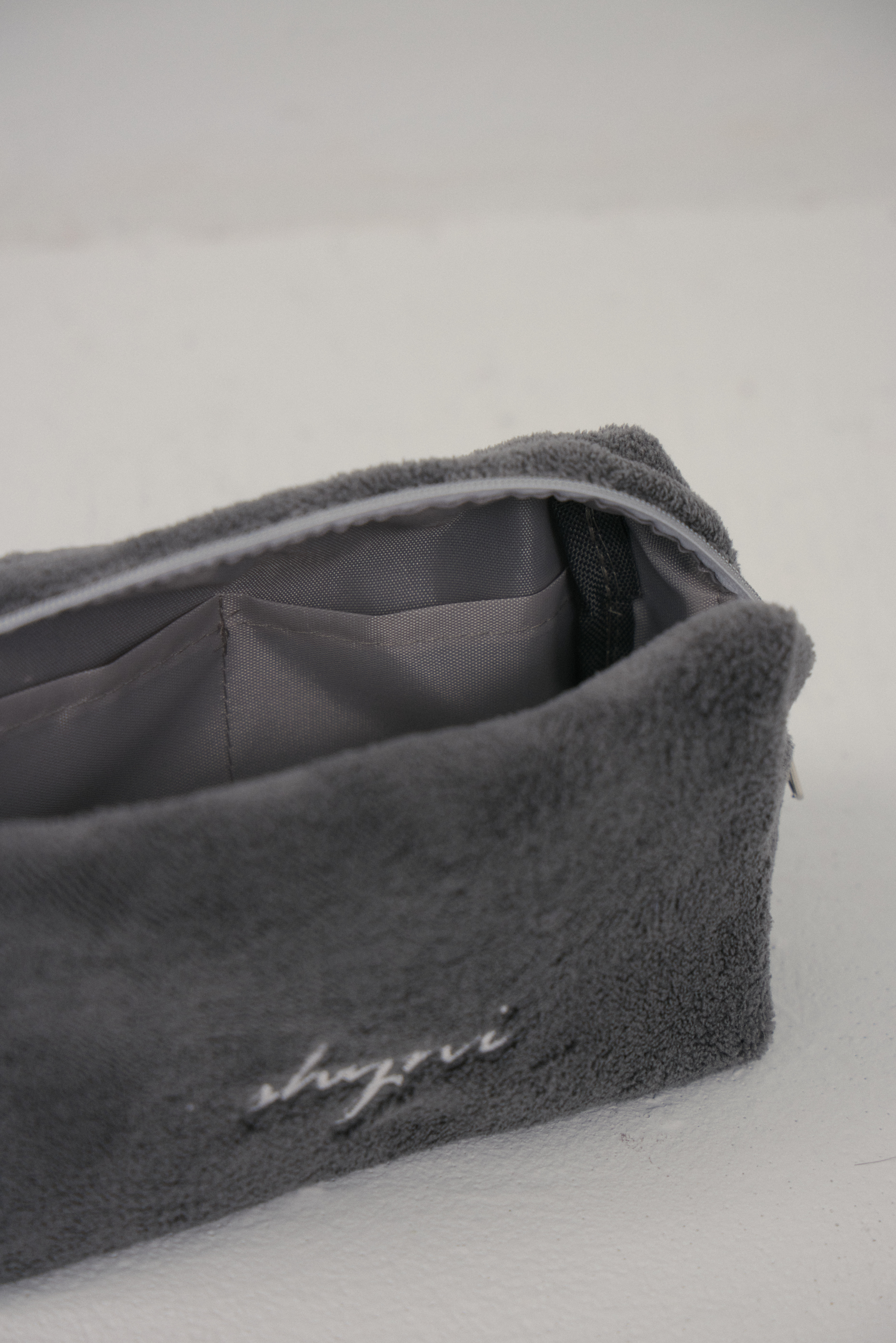 Shyni Logo Cosmetic Bag- Grey