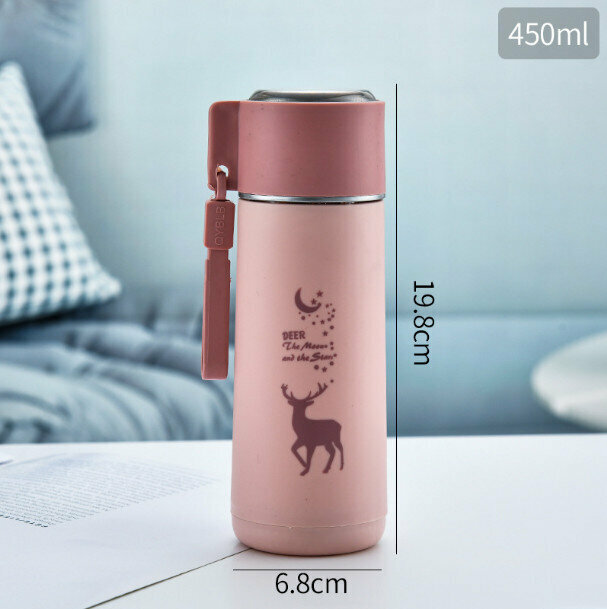 Starry Sky Deer Water Cup (Concubine Red 450ml)