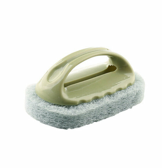 【Nordic Green】Nordic style sponge with handle to wipe bathroom bathtub tile brush Kitchen cleaning and decontamination Cleaning brush 