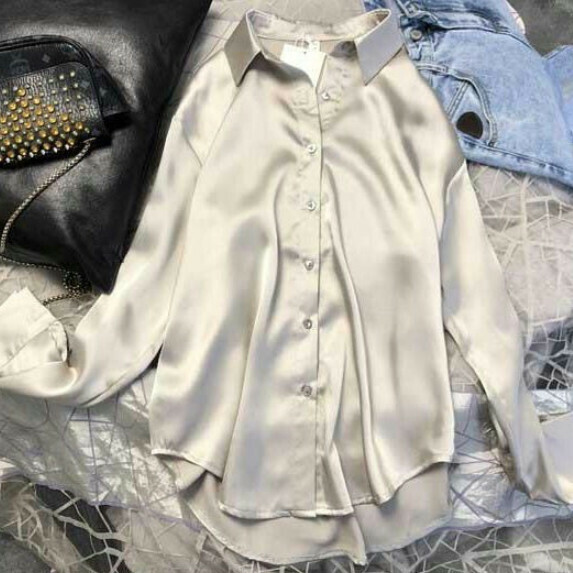 激抵襯衫女裝長袖早春（香檳杏【S_L碼】（下單後聯繫客服確認發貨尺碼）