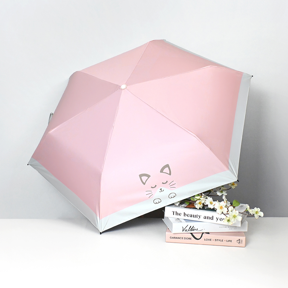 防曬輕收貓掌自動傘, Q萌貓掌肉球傘可愛再進化,質感兩色搭超萌款式, 質感灰色握手把搭上粉嫩肉球 ,特殊設計&極致觸感雙重饗宴