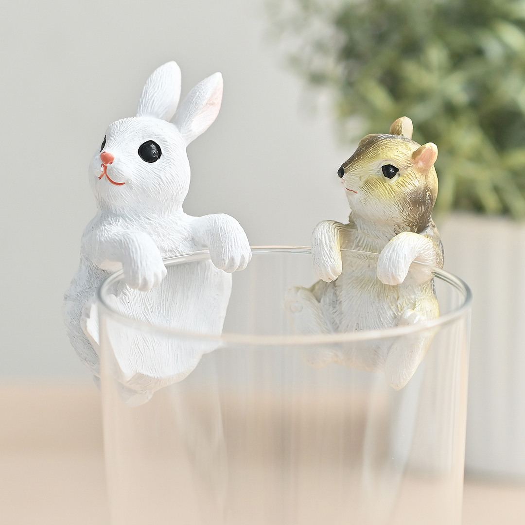 擺飾品/松鼠、 兔子