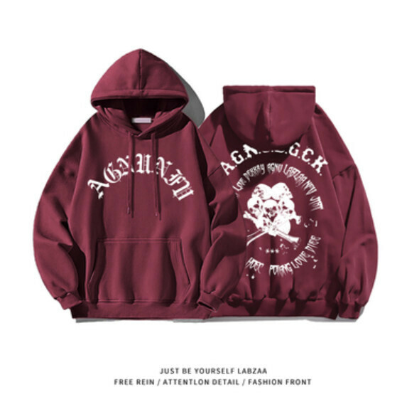 熱賣連帽衛衣【M-3XL】【酒紅色】(下單後聯絡客服確認發貨尺碼) 