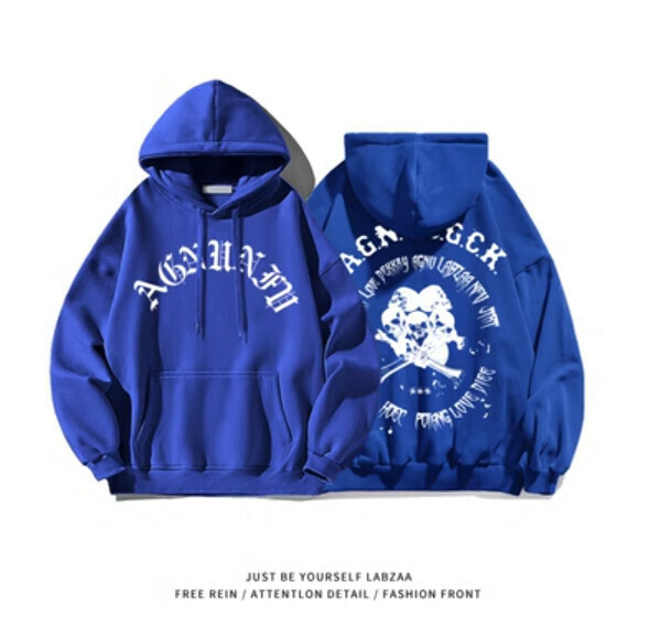 新款連帽衛衣【M-3XL】【寶藍色】(下單後聯絡客服確認發貨尺碼) 