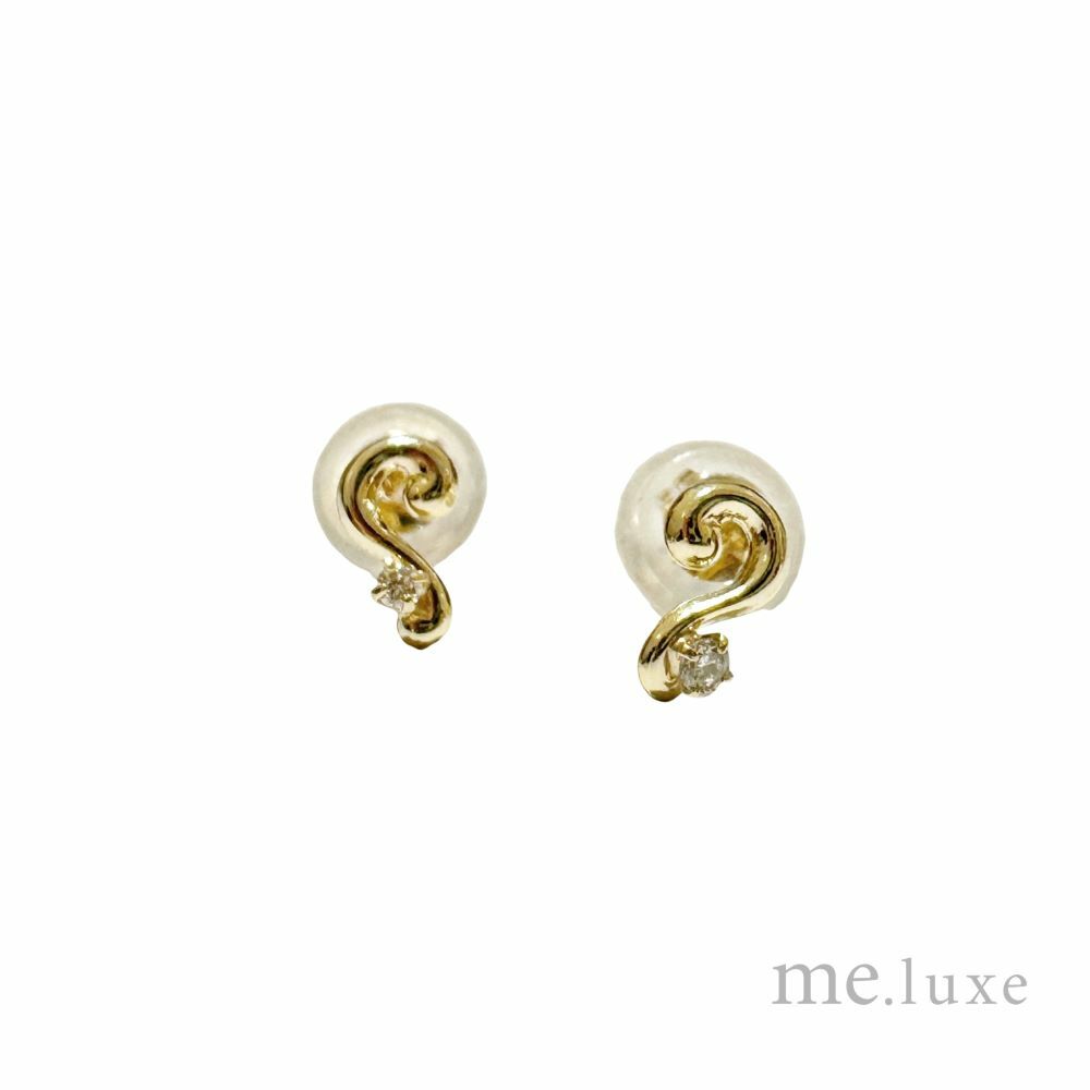 【me.luxe】K10彎彎2分鑽石耳環