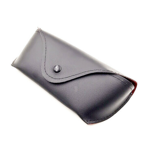 Sunglasses folding fashion myopia vintage glasses case (red inner lining leather glasses case)