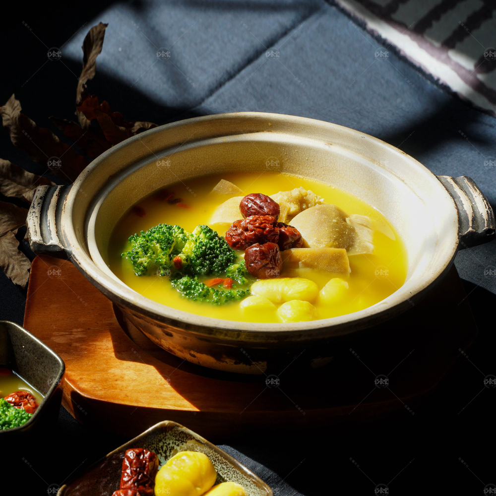 黃金板栗素雞湯(蛋奶素) - 3-4人份