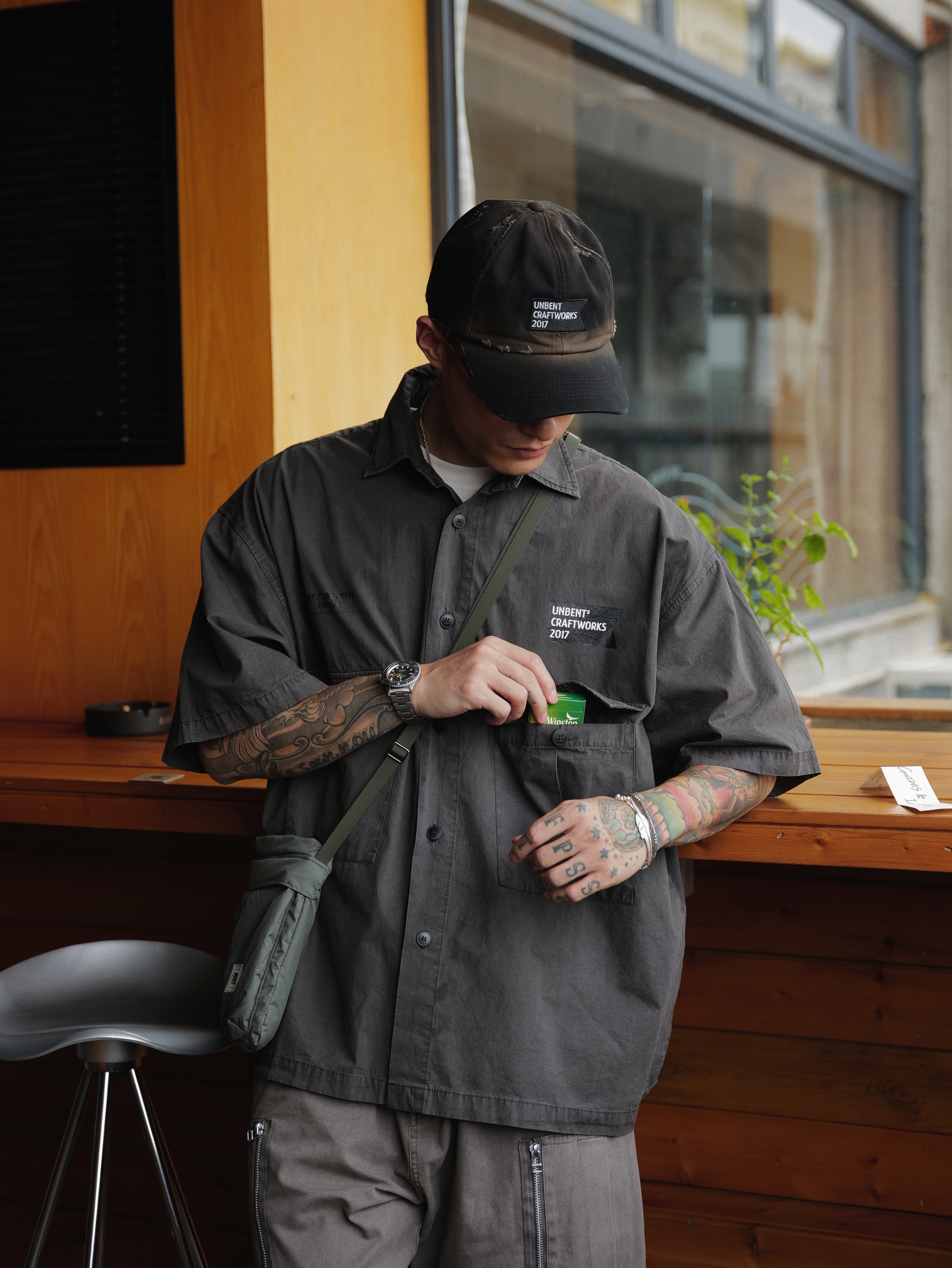 #預購 UNBENT 24SS 復古破壞 水洗刺繡 棒球帽 老帽 兩色