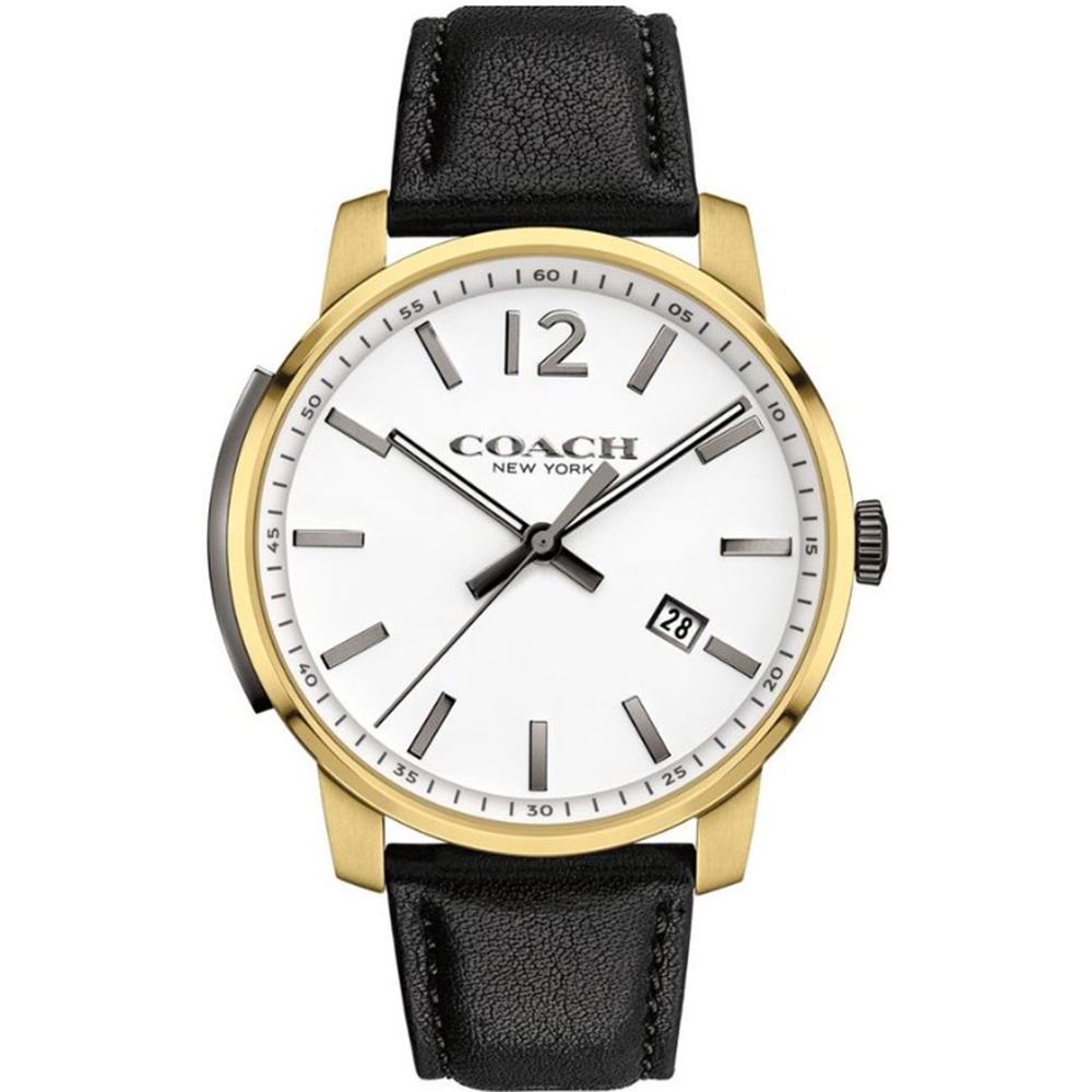 【COACH 蔻馳】COH-A027 BLEECKER系列帶日期夜光皮革女款石英錶 14602005/14602055-
