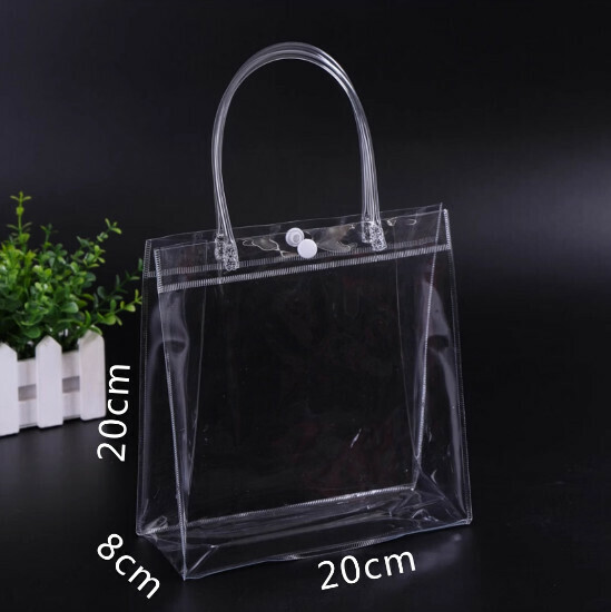 Transparent PVC Tote Bag Gift Bag Waterproof Bag (20*50*8CM)