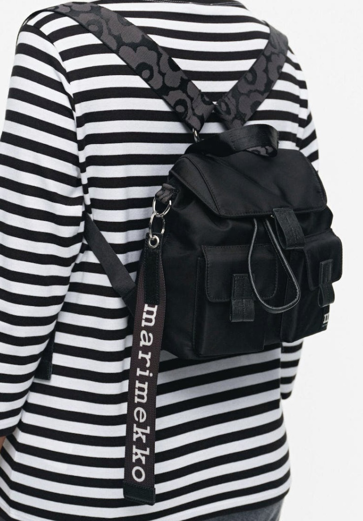 代購現貨 | Marimekko everything backpack | Solid Black (沒有花) | small size