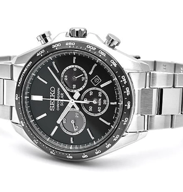 精工 SEIKO 太陽能藍寶石 三眼計時鋼帶 SBPY167 手錶