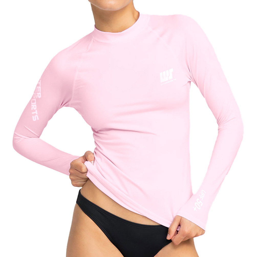 中性糖果色游泳防曬上衣 - 淺粉紅