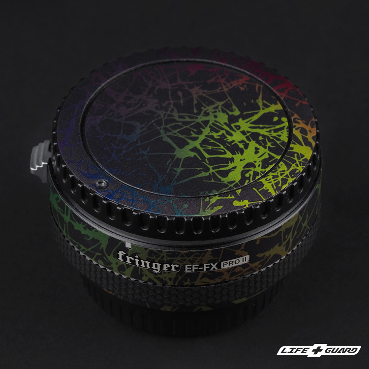 LIFE+GUARD 鏡頭貼膜安裝示意，適用 Fringer EF-FX PRO II FR-FX2