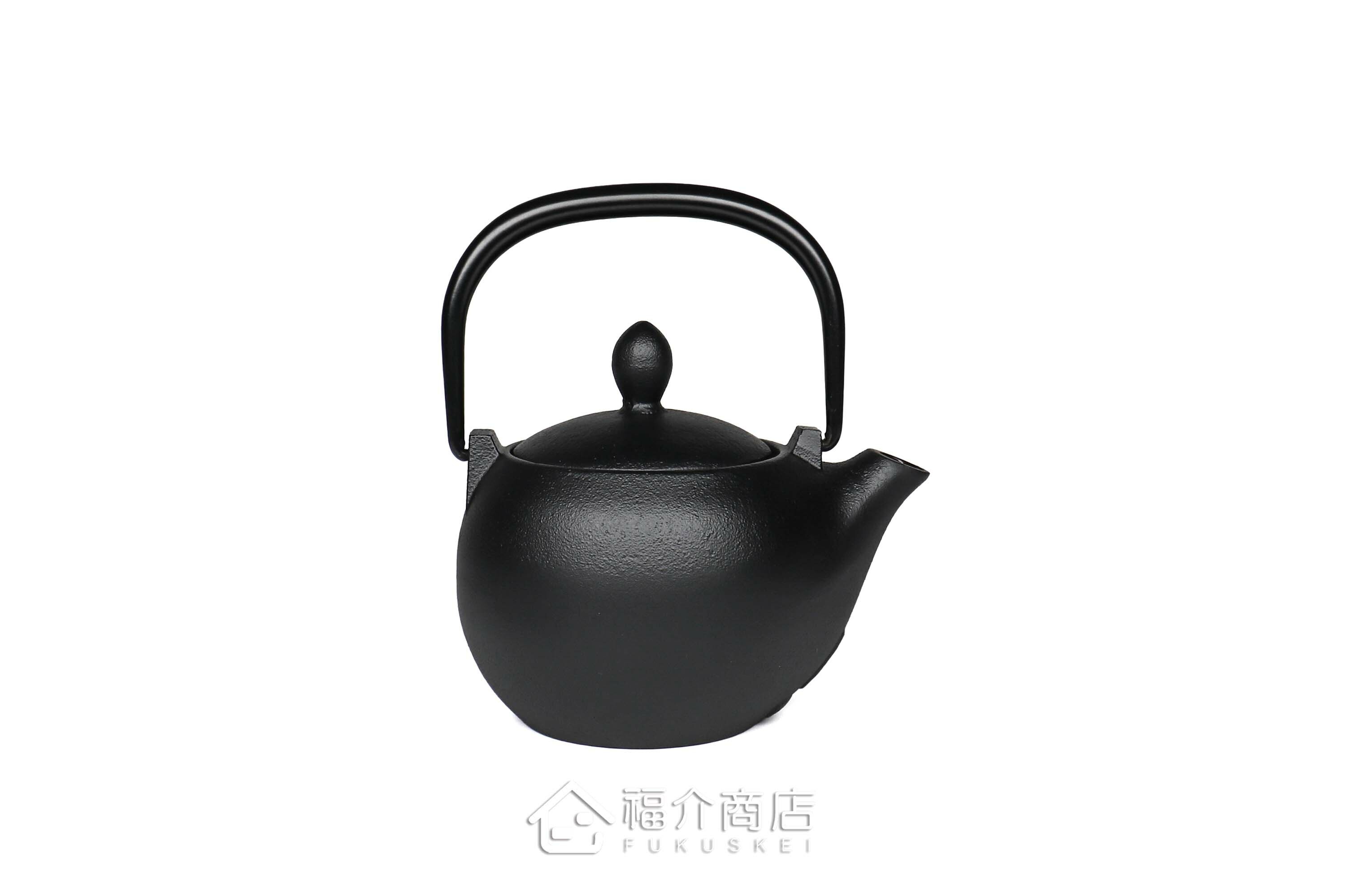 泡茶用的黑色栗型鑄鐵泡茶壺