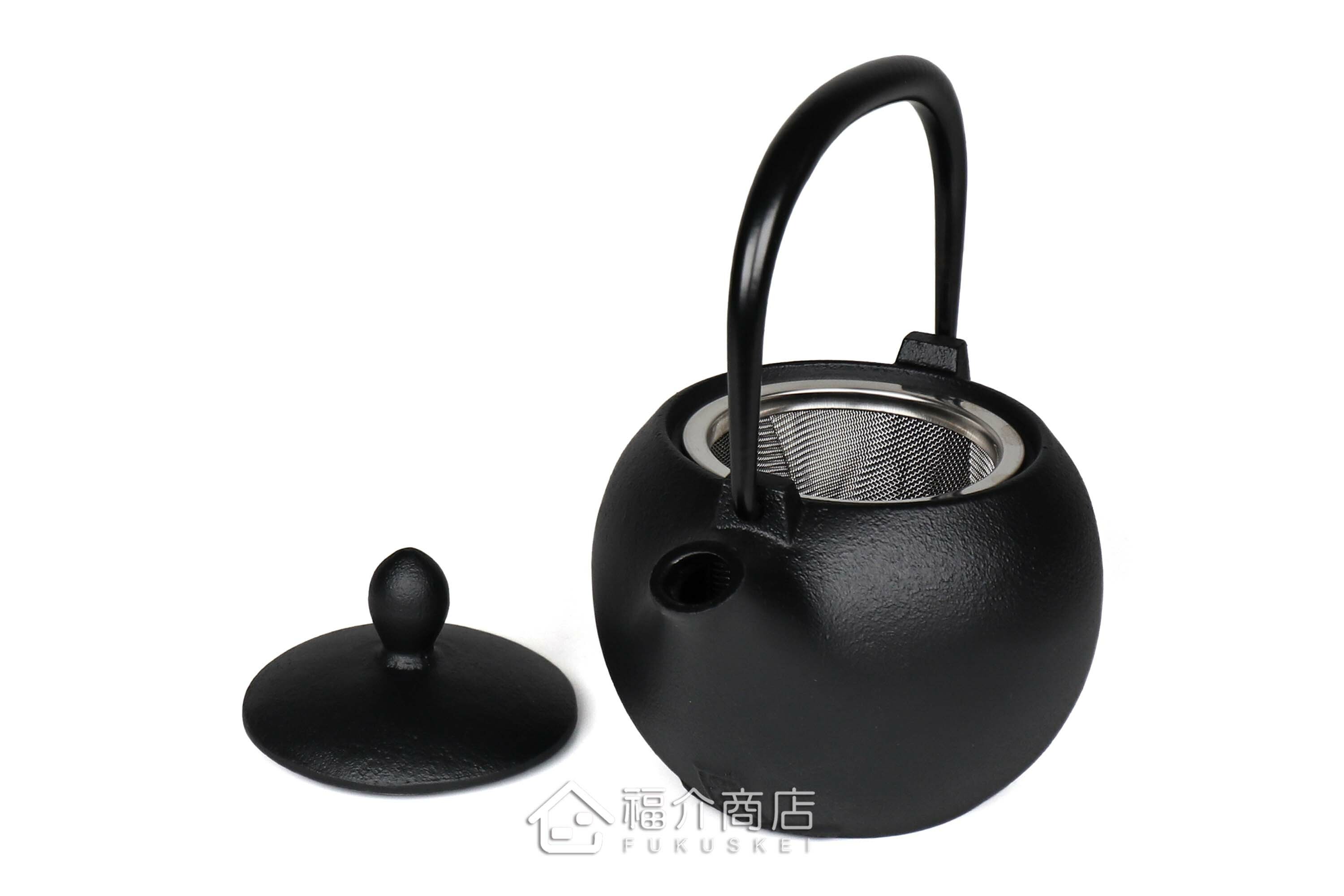 泡茶用的黑色栗型鑄鐵泡茶壺
