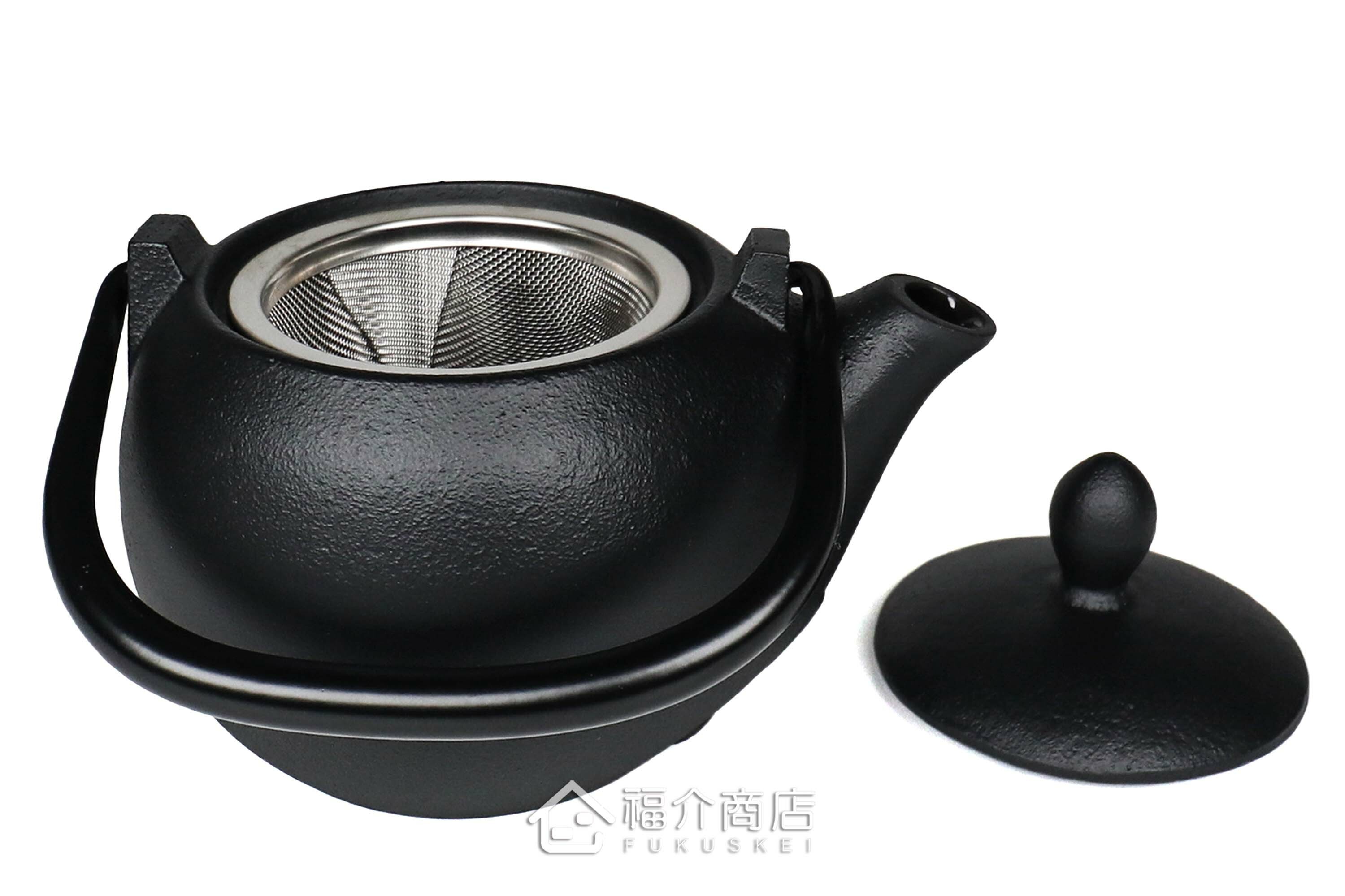 泡茶用的黑色栗型鑄鐵泡茶壺