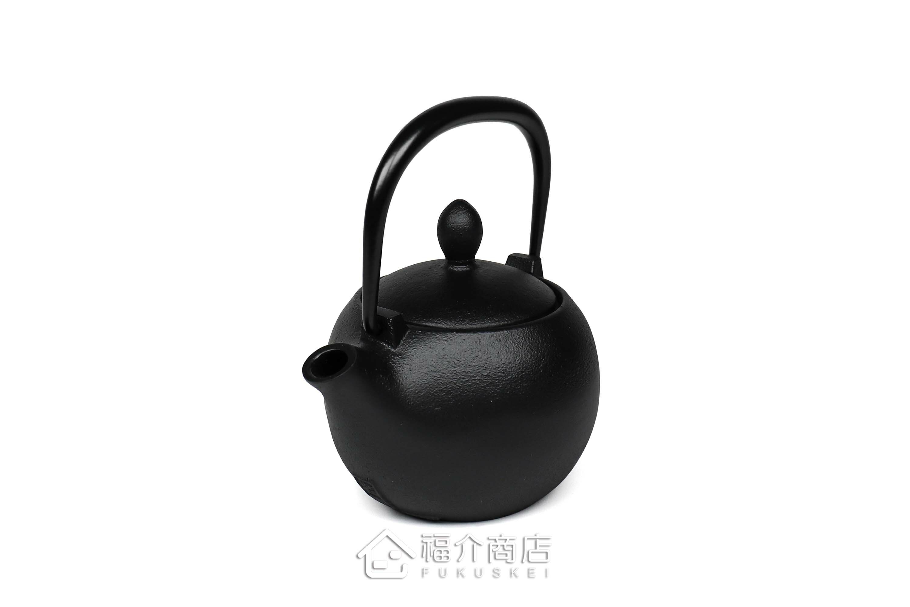 泡茶用的黑色栗型鑄鐵泡茶壺
