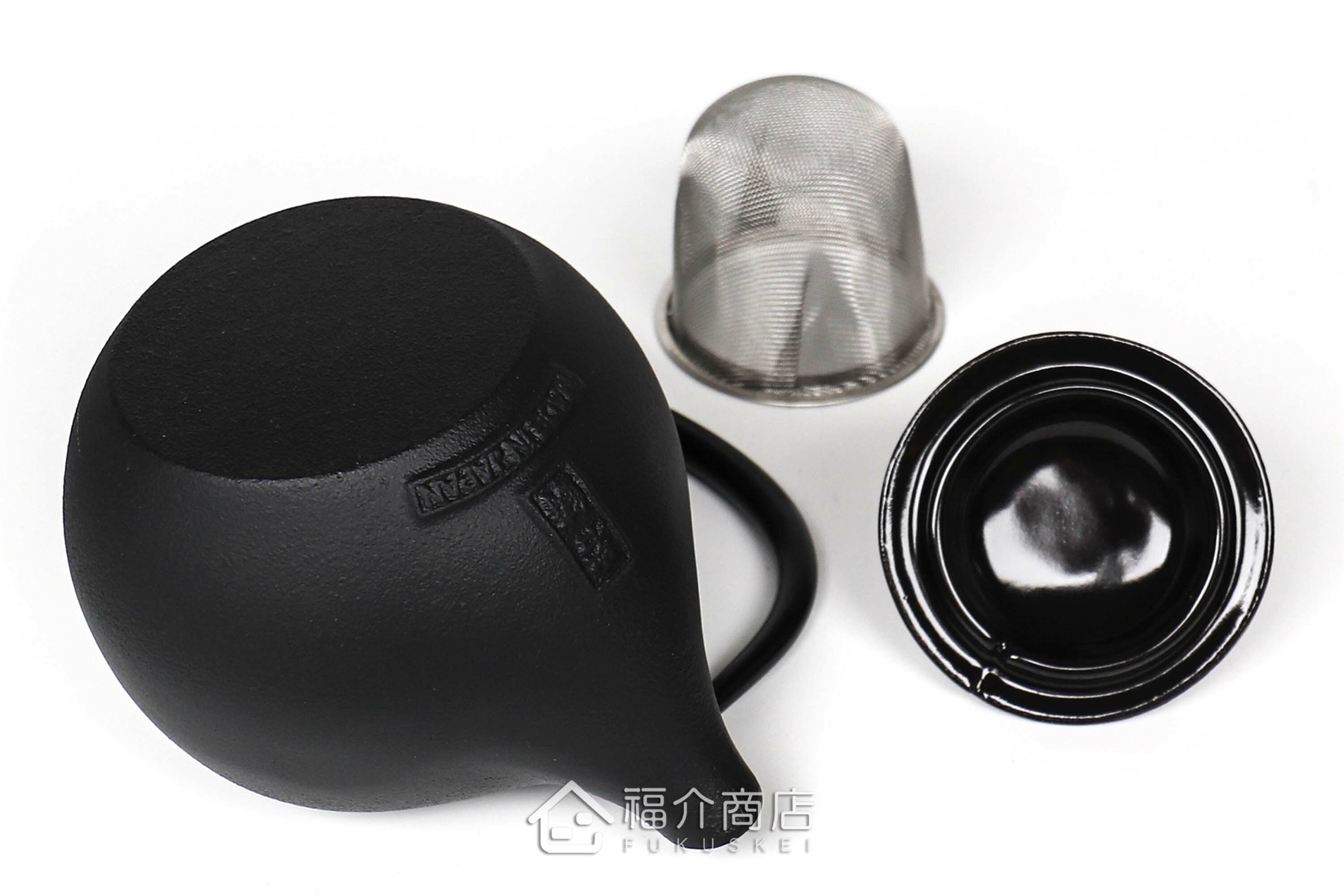 泡茶用的黑色栗型鑄鐵泡茶壺