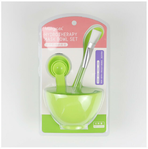 DIY Mask Bowl Tool Set [Mask Bowl Stick 6 Piece Set Blister Pack (Green)]